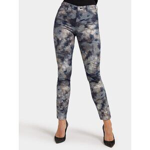 Guess Women’s 1981 High Rise Skinny Jeans Floral Print Metallic Finish Size 28